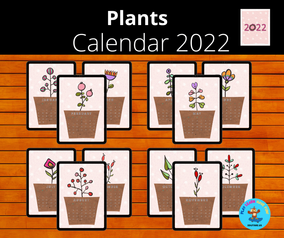 Plants Calendar 2022 Anglický jazyk UčiteliaUčiteľom.sk