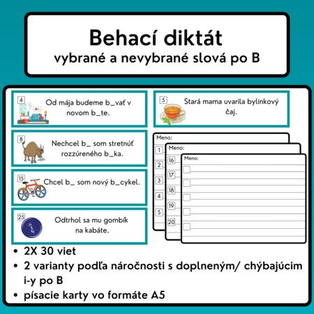 Behací Diktát - Vybrané A Nevybrané Slová Po B - Slovenský Jazyk ...