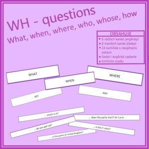 Wh- questions (What, when, where, who, whose, how)