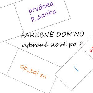 Farebné domino - vybrané slová po P