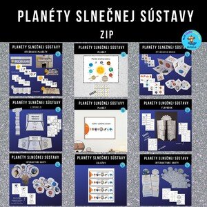 Planéty slnečnej sústavy - ZIP 9 súborov