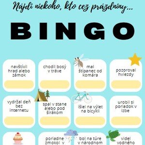 Prázdninové bingo