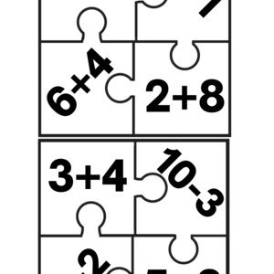 Puzzle - Sčítanie a odčítanie do 10 (1.ročník)