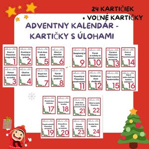 Adventný kalendár - kartičky s úlohami