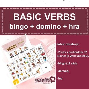 Basic verbs bingo, domino, hra