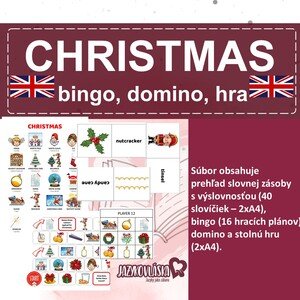 Christmas bingo, domino, hra