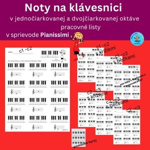 Noty na klávesnici - pracovné listy s Pianissimou
