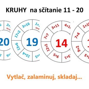 Kruhy na sčítanie od 11 - 20
