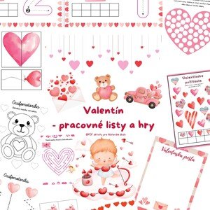 Súbor Valentín - aktivity, hry, pracovné listy