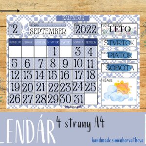 Celoročný kalendár - ľudový motív