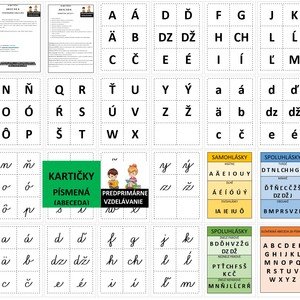KARTIČKY - abeceda - písmená (obrázky)