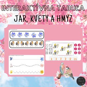 Jar, kvety a hmyz, interaktívna tabuľa