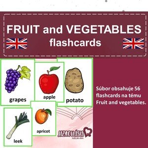 Fruit and vegetables flashcards