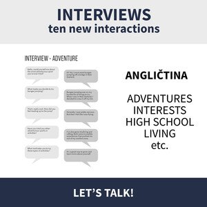 INTERVIEWS III - sada 10 rozhovorov (konverzačná aktivita, doplnková aktivita k PRESENT PERFECT)