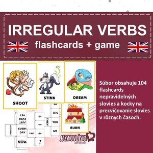 Irregular verbs (nepravidelné slovesá) flashcards + game