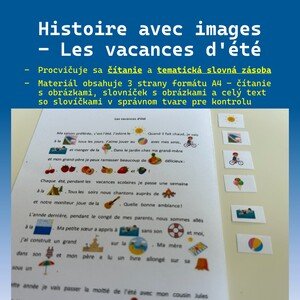 Histoire imagée - Les vacances dété / Čítanie s obrázkami – Letné prázdniny