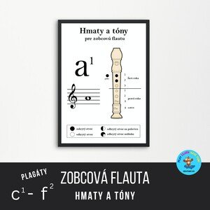 Zobcová flauta - hmaty a tóny - plagáty