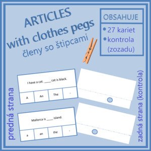 Articles with clothes pegs (členy so štipcami) 