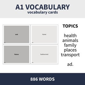 A1 VOCABULARY - VARIOUS TOPICS (veľká sada slovnej zásoby na rôzne témy)