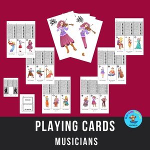 Hudobníci - hracie karty