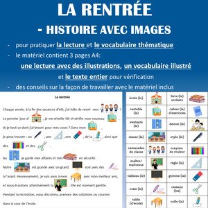 Čítanie s obrázkami – Návrat do školy / La Rentrée