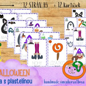 Plastelína, Halloween, Podložky pod plastelínu, Hra s plastelínou