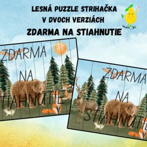 Lesné zvieratká - puzzle/strihačka