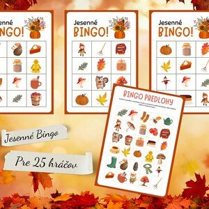 Jesenné Bingo - pre 25 hráčov