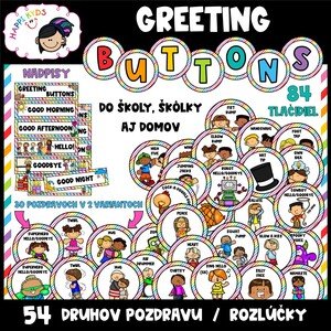 GREETING BUTTONS - zábavné vítanie a lúčenie
