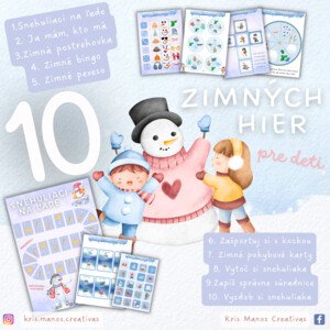  10 zimných hier pre deti- Zima, zimné športy, snehuliak