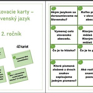 Opakovacie karty - Slovenský jazyk - 2. ročník 