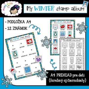 My WINTER stamp album - skladačka a obrázkový prehľad 