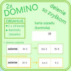 DOMINO – delenie so zvyškom (2x domino)