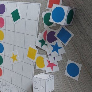 Geometricke utvary - didakticka hra s kockami 