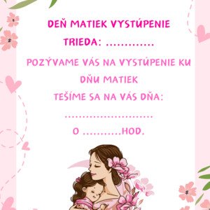 Plagát Deň Matiek 