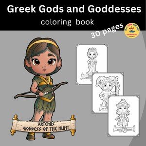 Grécky bohovia a bohyne - omaľovanky