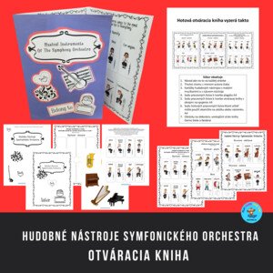 Hudobné nástroje symfonického orchestra - otváracia kniha, plagát