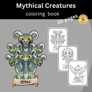 Mýtické stvorenia - omaľovanky
