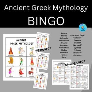 Grécka mytológia - bingo