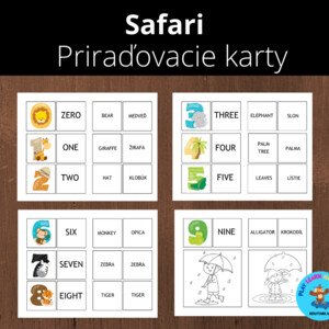 Safari - priraďovacie kartičky