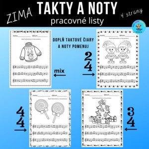 Takty a Noty - pracovné listy - Zima