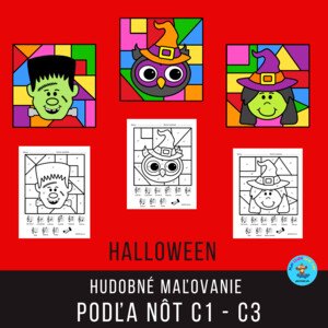 Hudobné maľovanie podľa nôt c1-c3 - Halloween